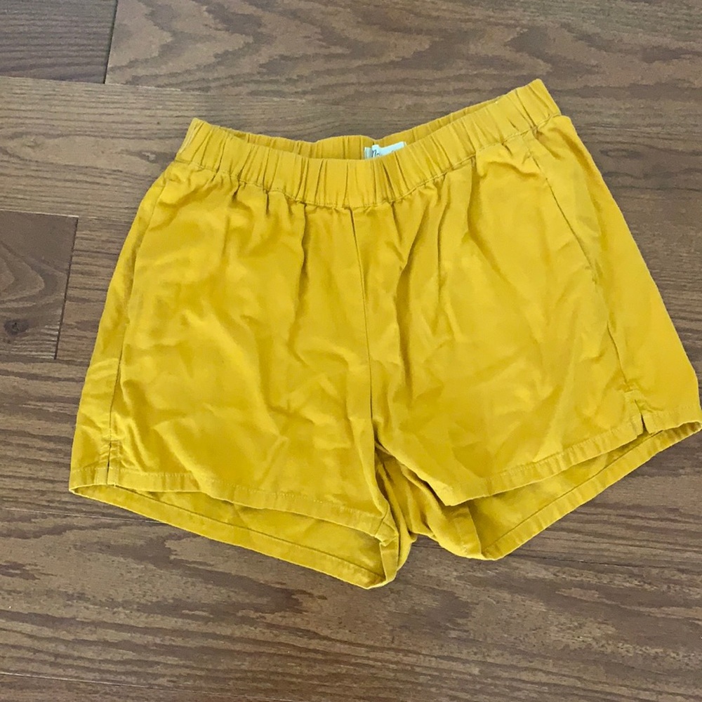 Madewell High waisted Flowy Mustard Yellow Shorts
